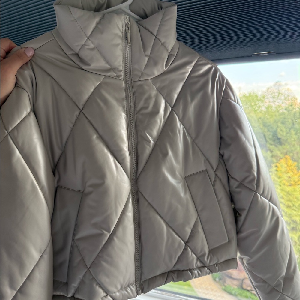 Women's Quilted Gray Jacket